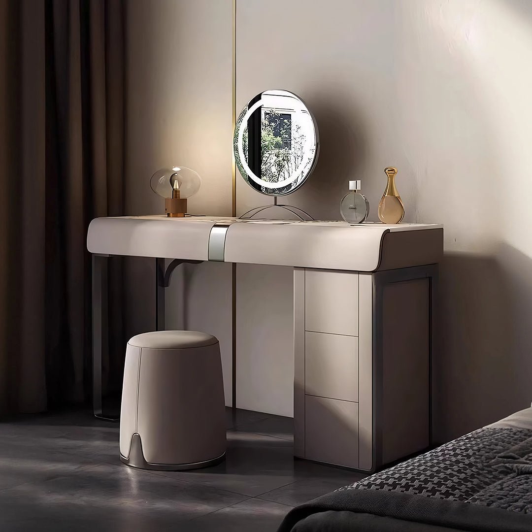 Nisha Dressing Table, Vanity Table With LED Mirror - Miola