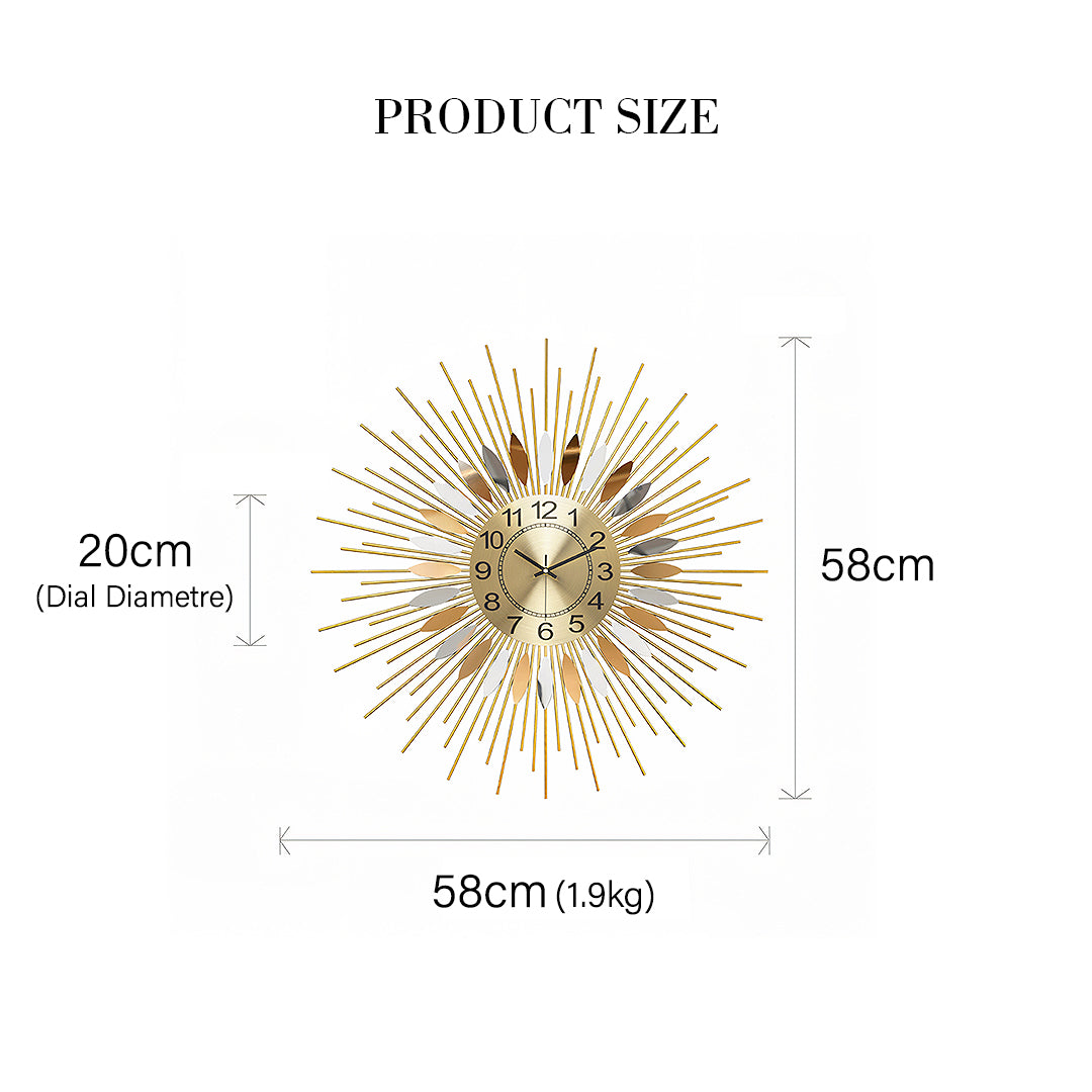 Round Art Deco Wall Clock