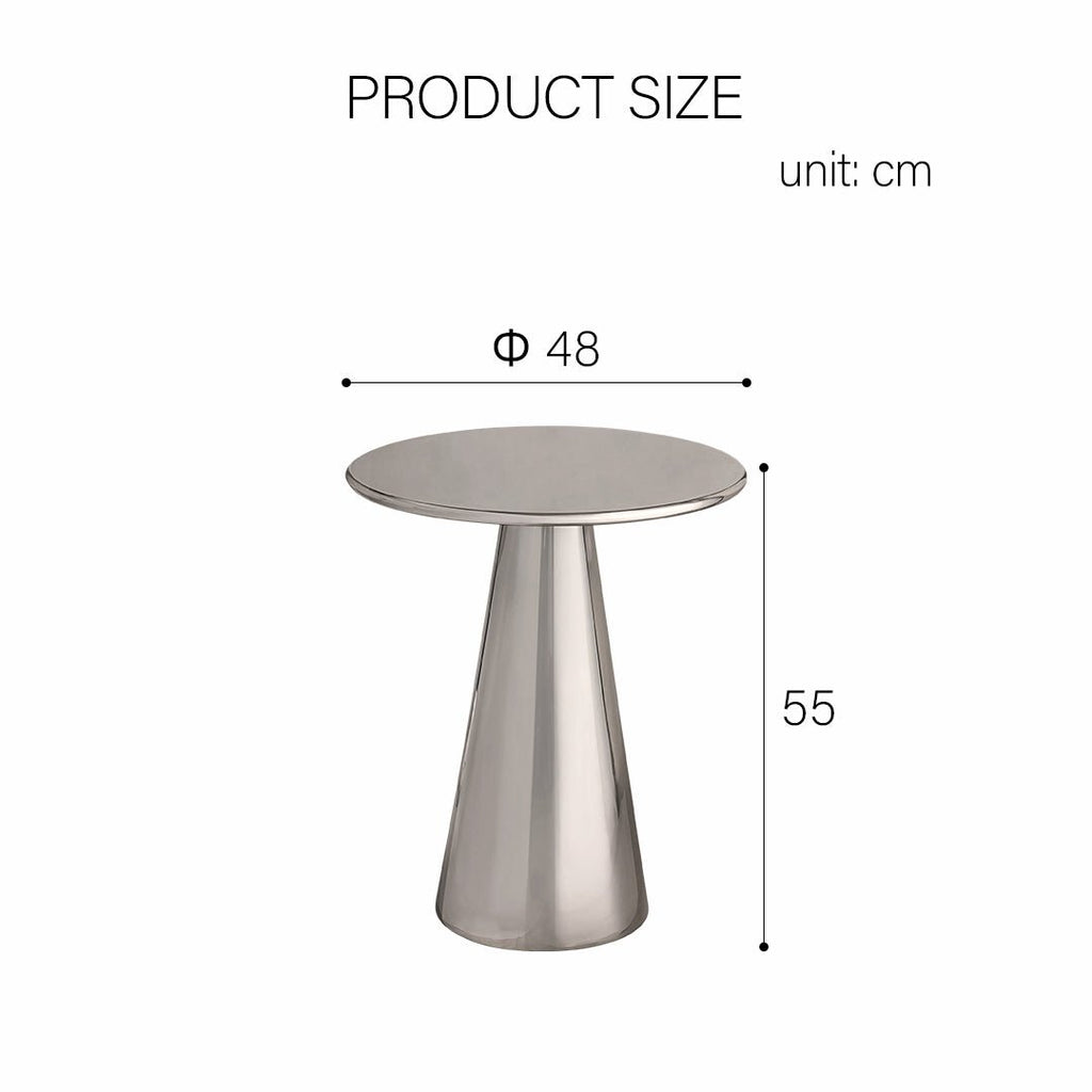 Abarca Side Table, Stainless Steel - Miola