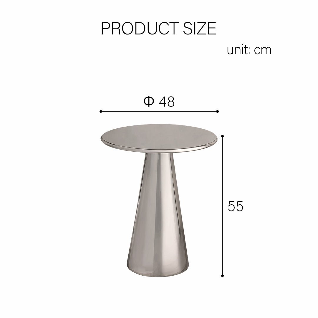 Abarca Side Table, Stainless Steel - Miola