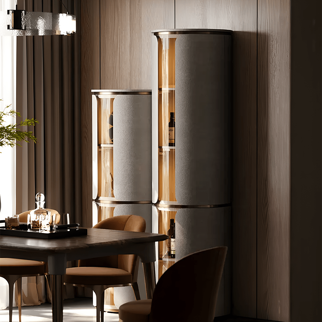 Triton Wine Rack And Wine Cabinet, Leather - Miola