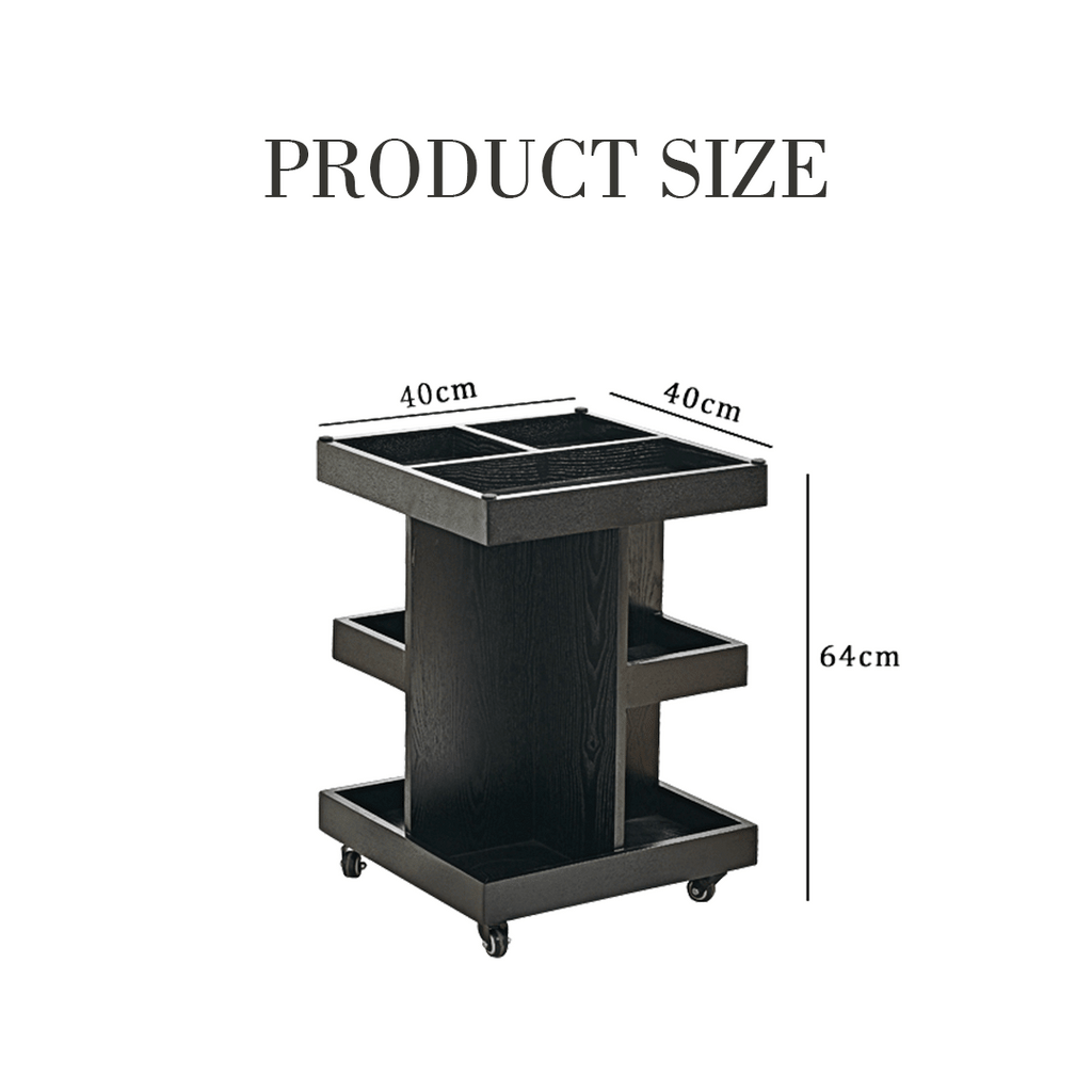Cassandra Narrow Side Table, Black - Miola