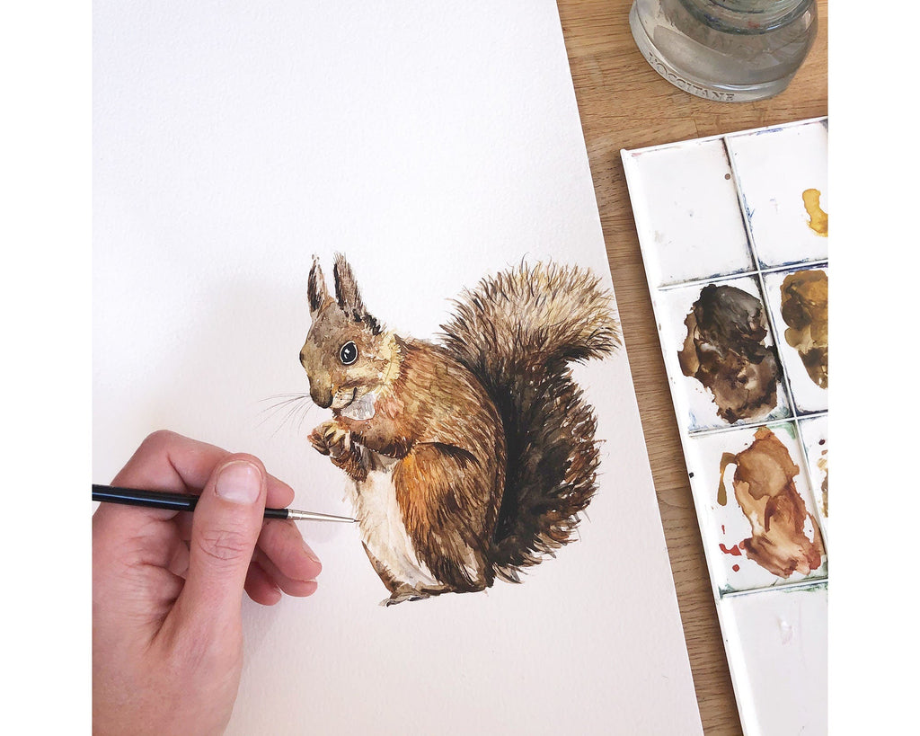 Forest Animals Watercolour Name Print