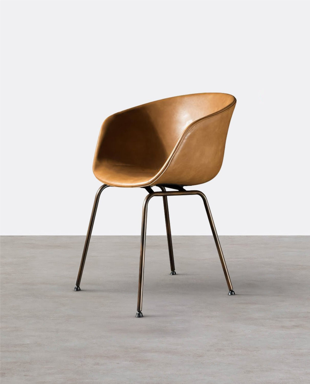 A Set of 2 Herron Dining Chairs, PU Leather - Miola