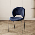 Jerome Shell Dining Chair, Velvet - Miola
