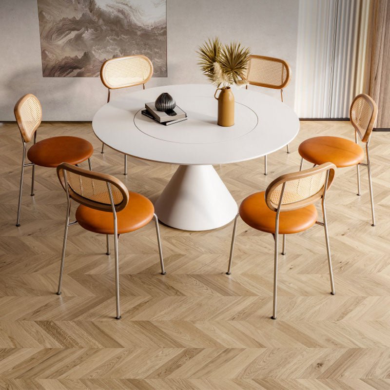 Ozzie Rattan Dining Chair, Round Seat Pad - Miola