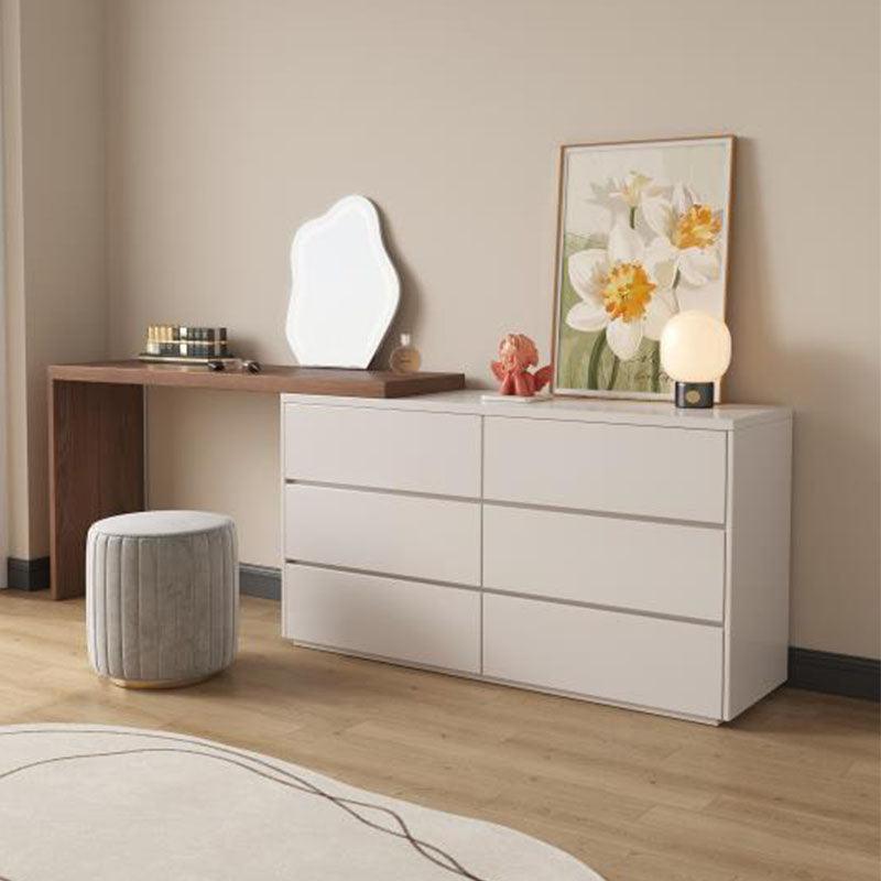 Nevada Dressing Table with Sideboard & Stool - Miola