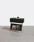 Nikolas Side Table With Storage, Black - Miola