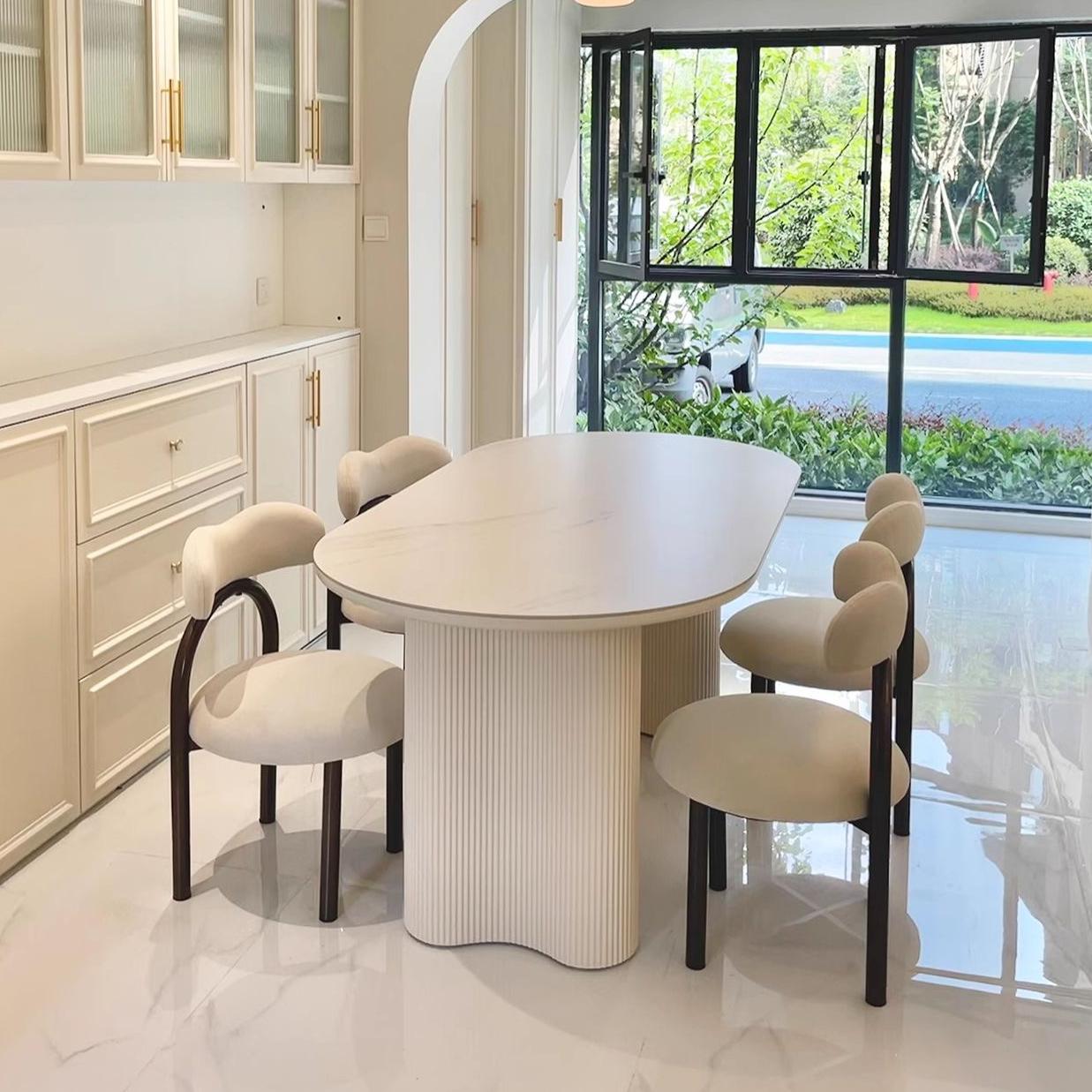 Peru Oval Dining Table, White - Miola