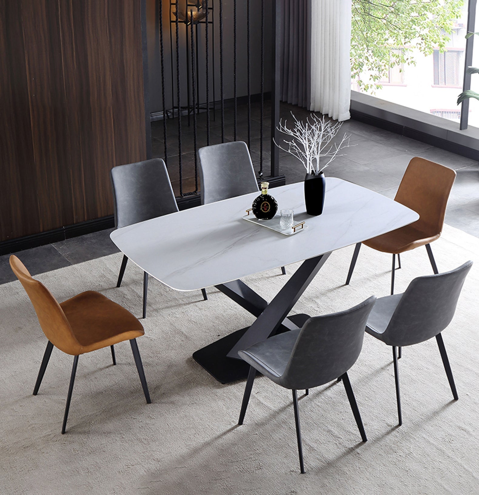 Sanders Dining Table, Sintered Stone - Miola