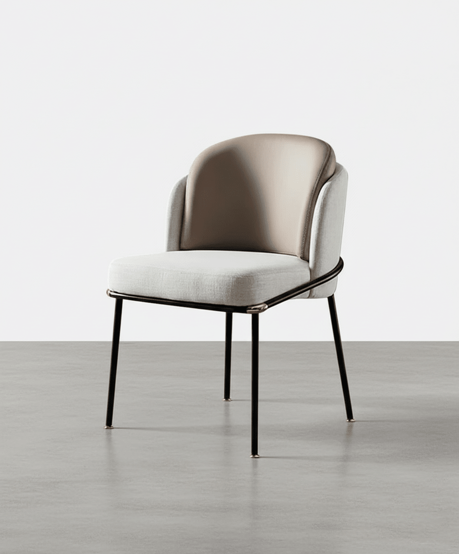 Theobald Dining Chair, Grey - Miola