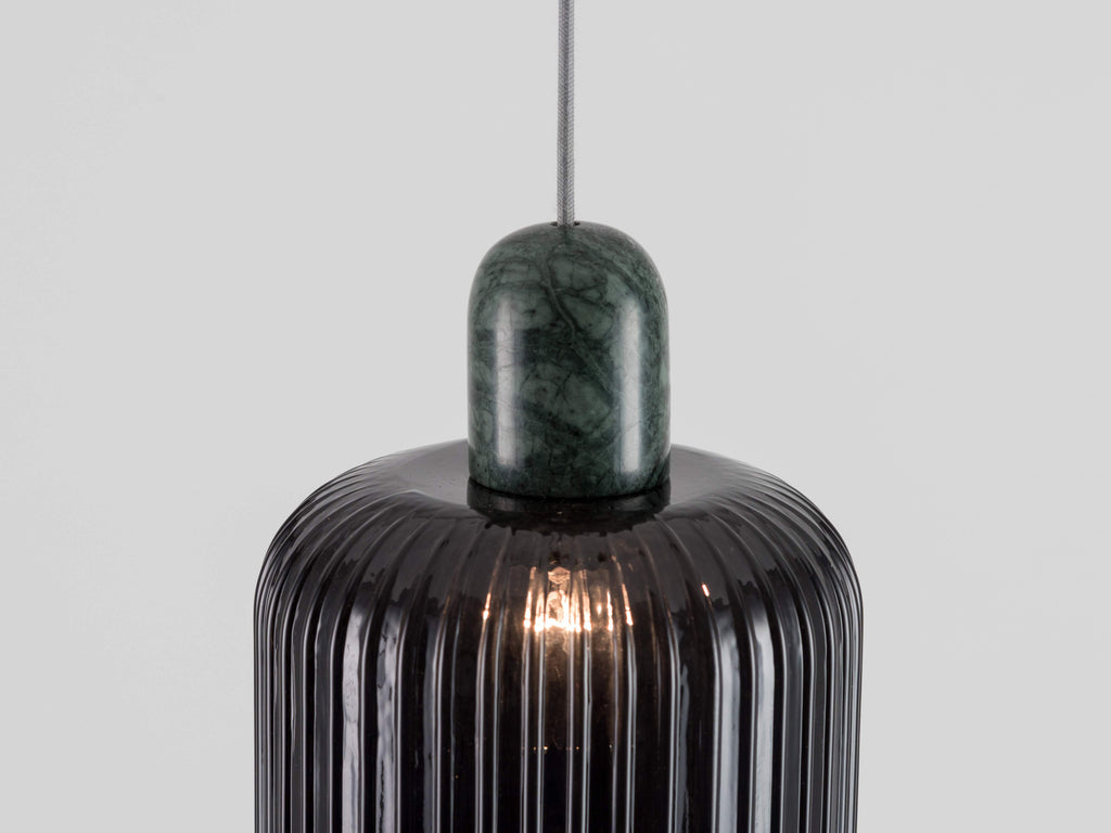 Green marble ceiling pendant fitting - Miola