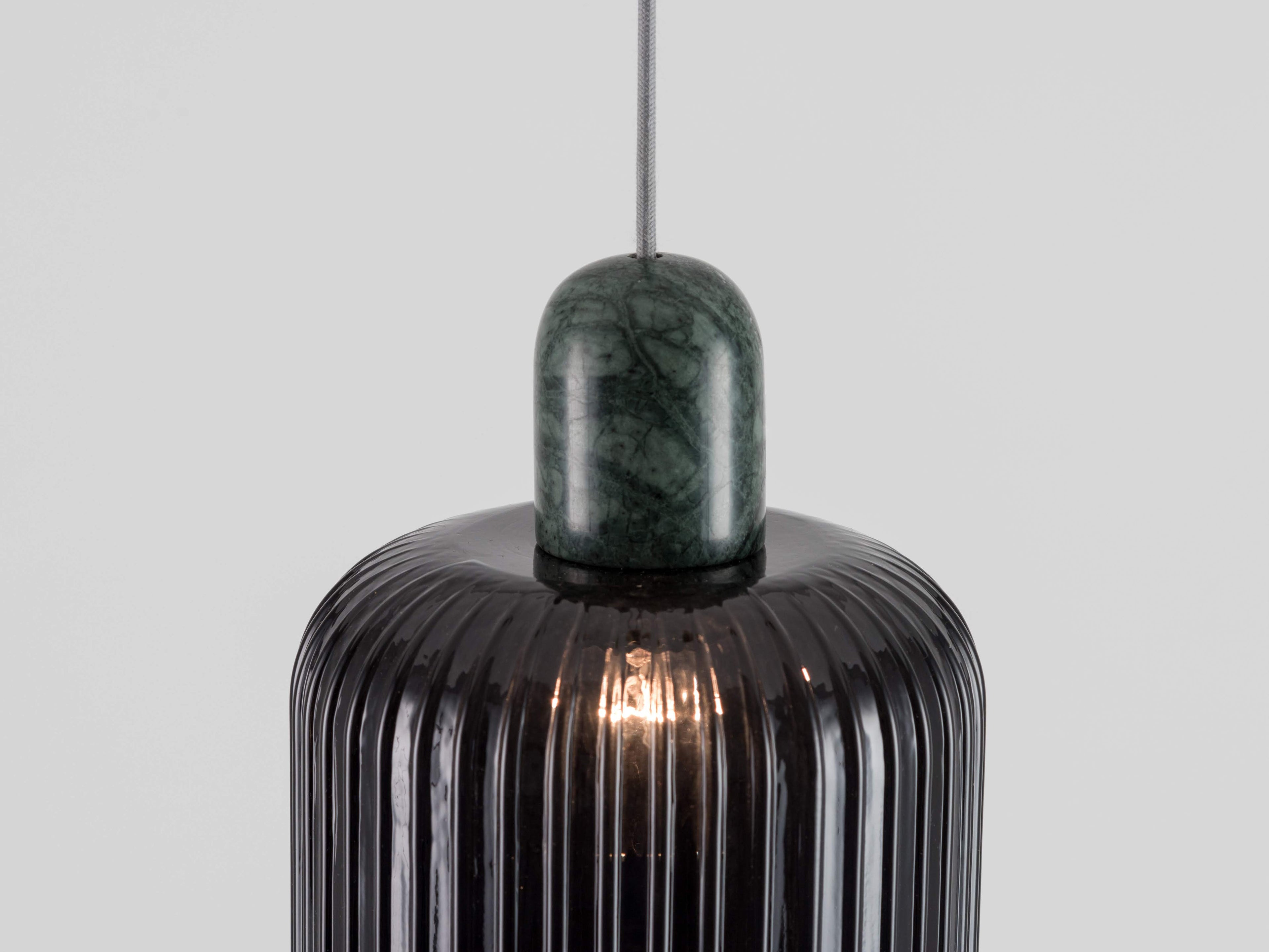 Green marble ceiling pendant fitting