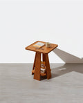 Eva Dne Side Table With Storage, Solid Wood - Miola