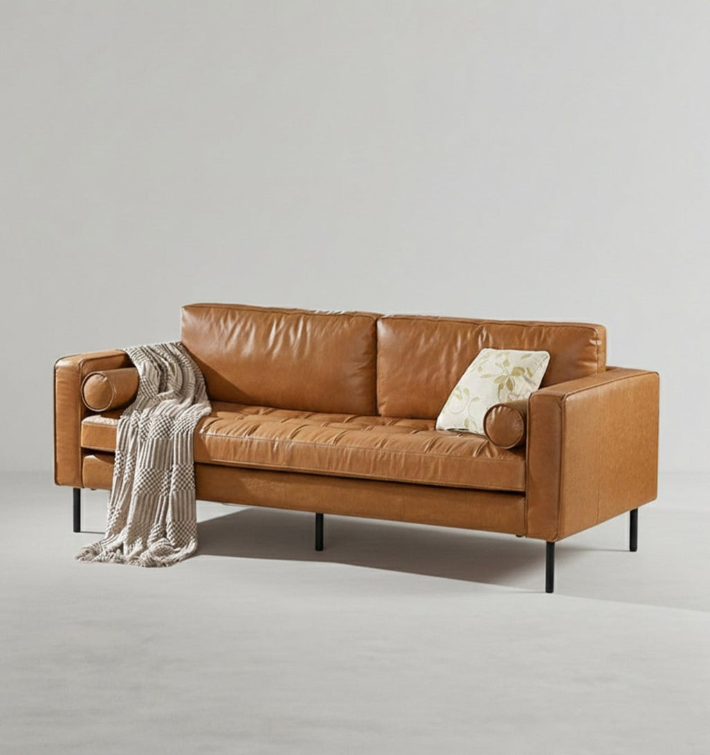 Minimalism Two Seater, Three Seater Sofa, Corner Sofa, Real Leather - Miola