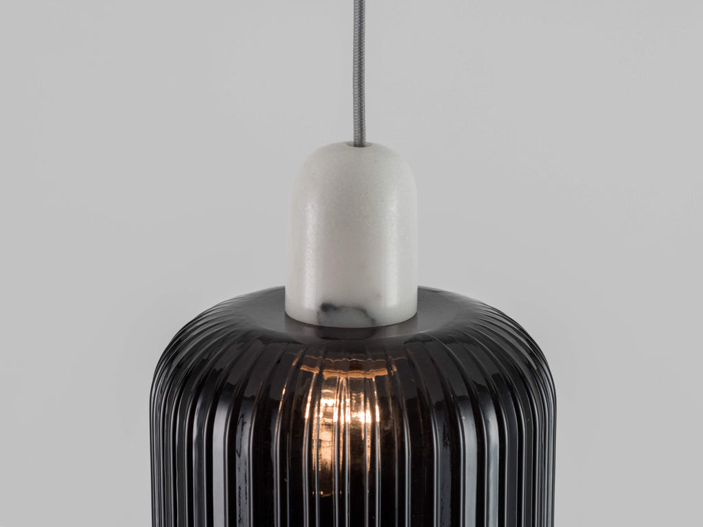 White marble ceiling pendant fitting - Miola