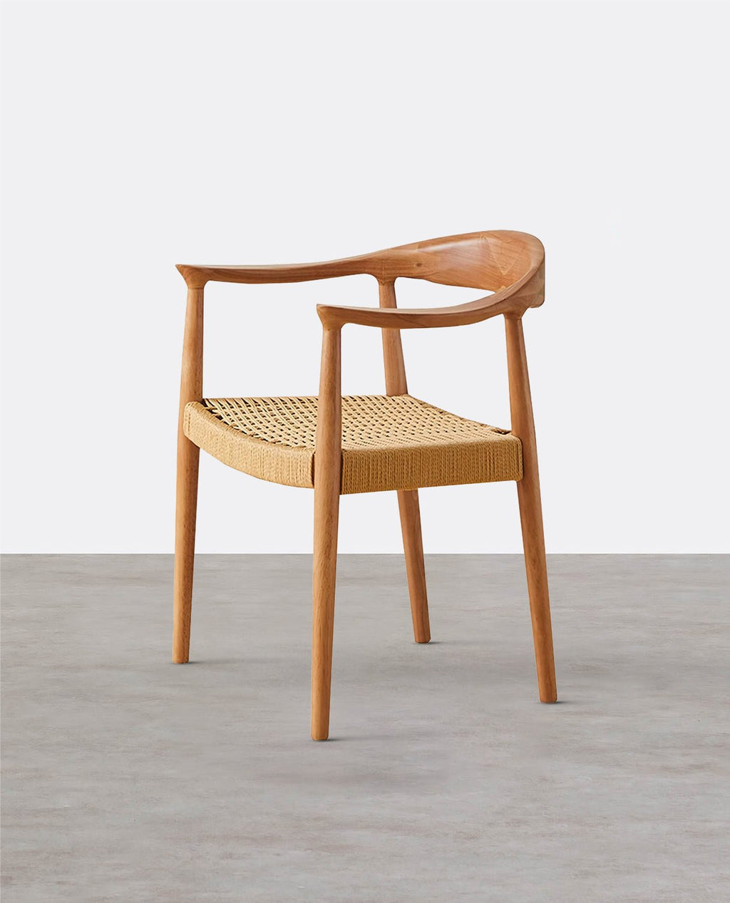 Abiram Rattan Dining Chair, Solid Wood - Miola
