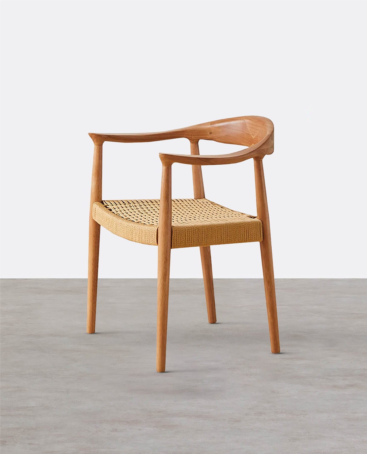 Abiram Rattan Dining Chair, Solid Wood - Miola