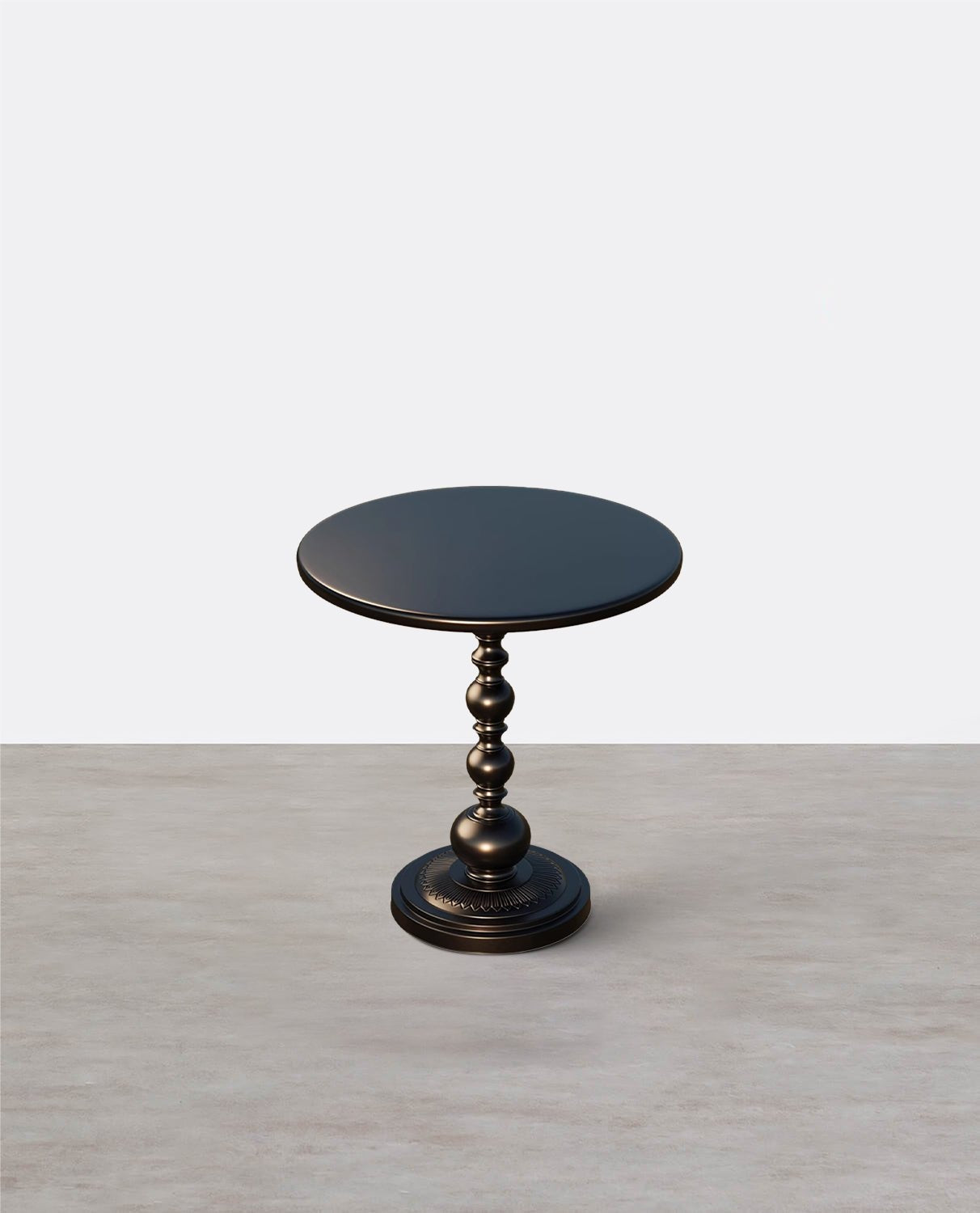 Xanthe Small Round Side Table, Black or White - Miola