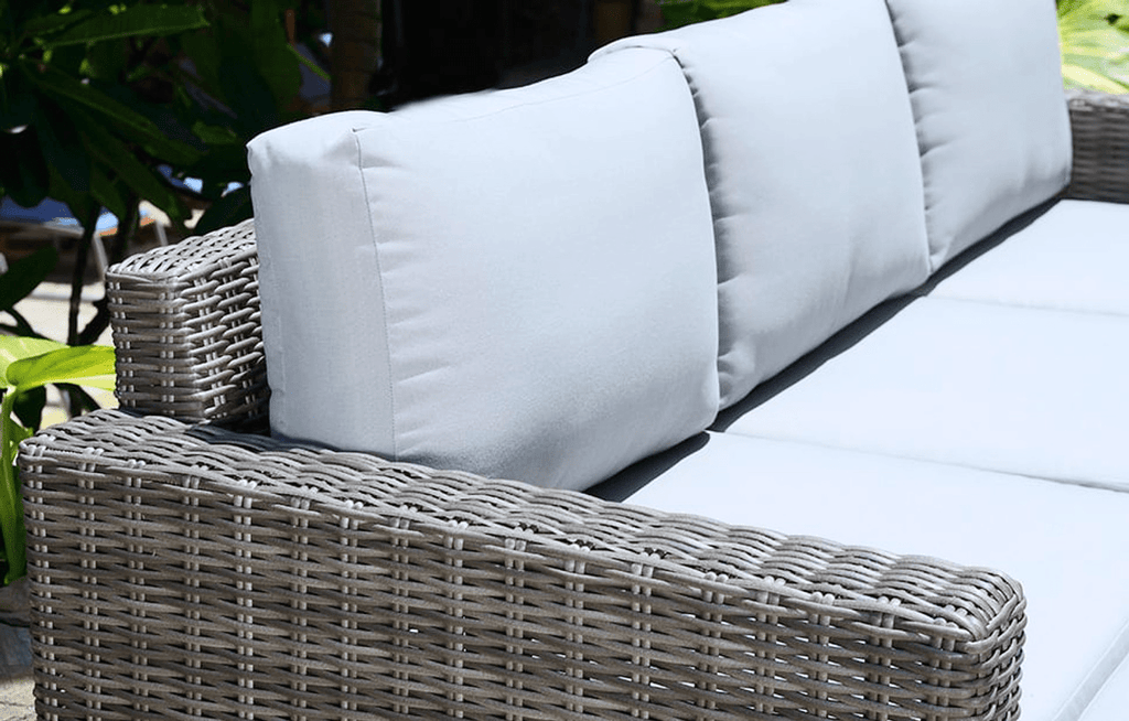 Marbella Grey 5 - Seater Garden Sofa Set with Ottoman and Cover Bundle - Miola