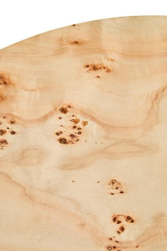 Natural Burl Wood Round Coffee Table with Drum Shape Design, Mota - Miola