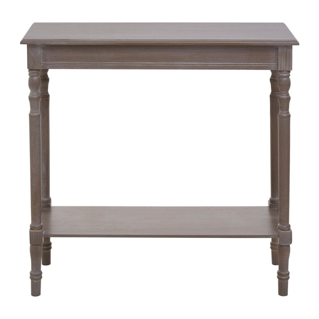 Natural Pine Wood Console Table with Lower Storage Shelf, Heritage - Miola