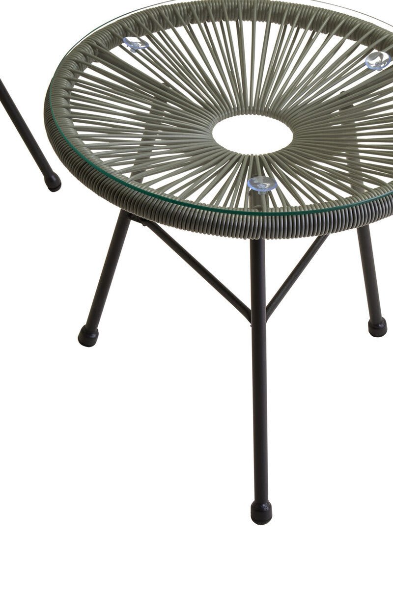 Miami Grey 3 Piece Rattan Patio Set - Miola