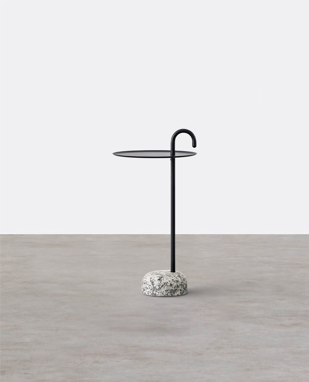 Stone Crutch Side Table, Black - Miola