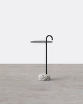 Stone Crutch Side Table, Black - Miola