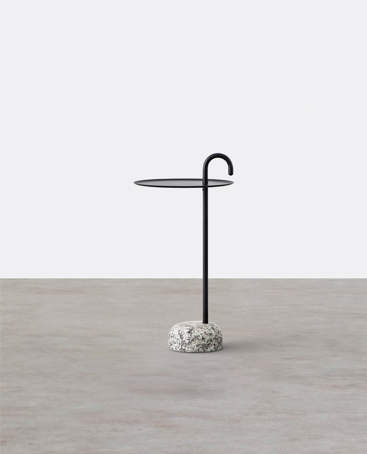 Stone Crutch Side Table, Black - Miola