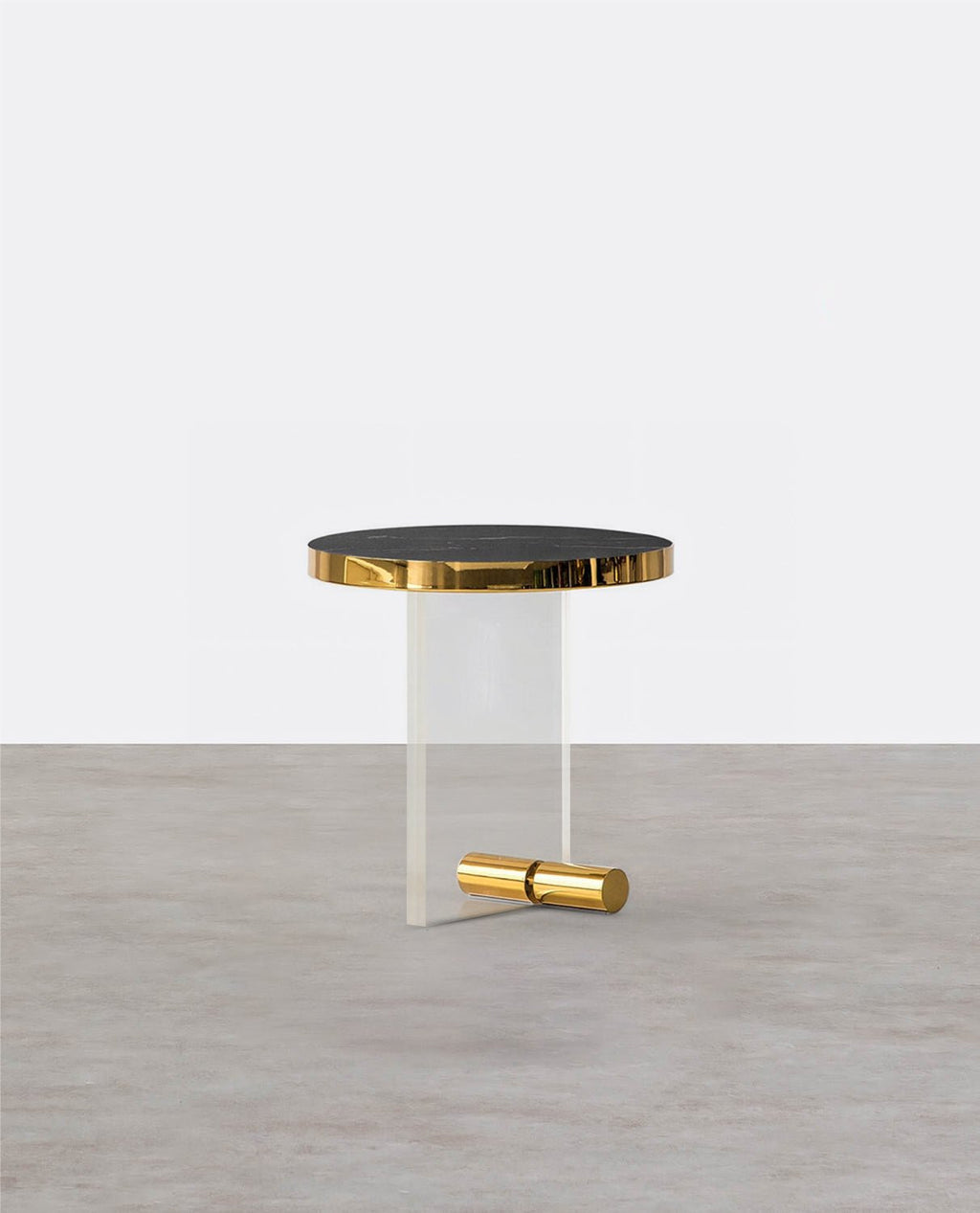 Caldera Round Side Table, Acrylic - Miola