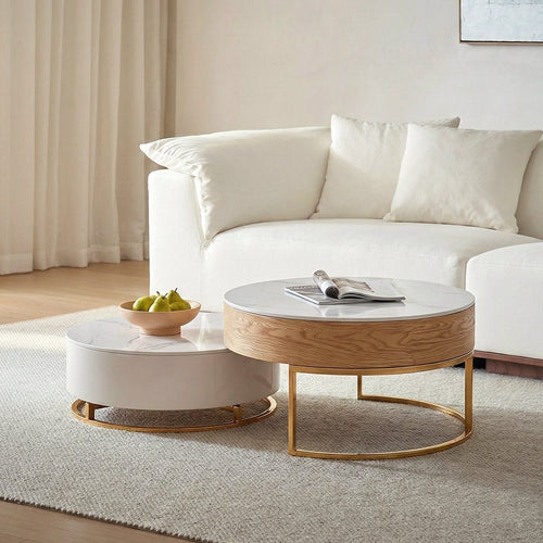 Amanda Living Room Set, Amanda Coffee Table and TV Stand, Light Oak - Miola