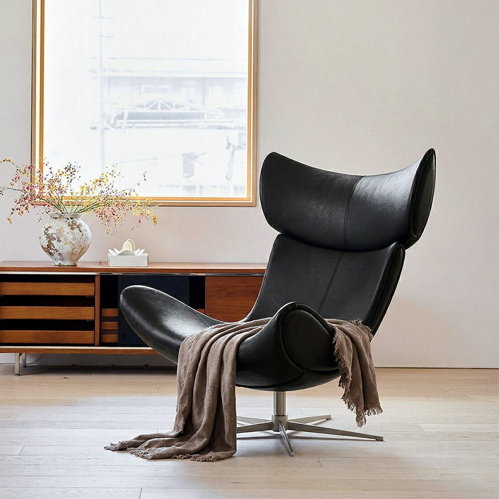 Imola Chair And Ottoman, Star Legs & Frame Legs - Miola