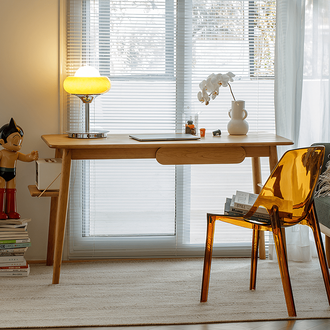 Y72 Oak Office Desk, Three Woods Available - Miola