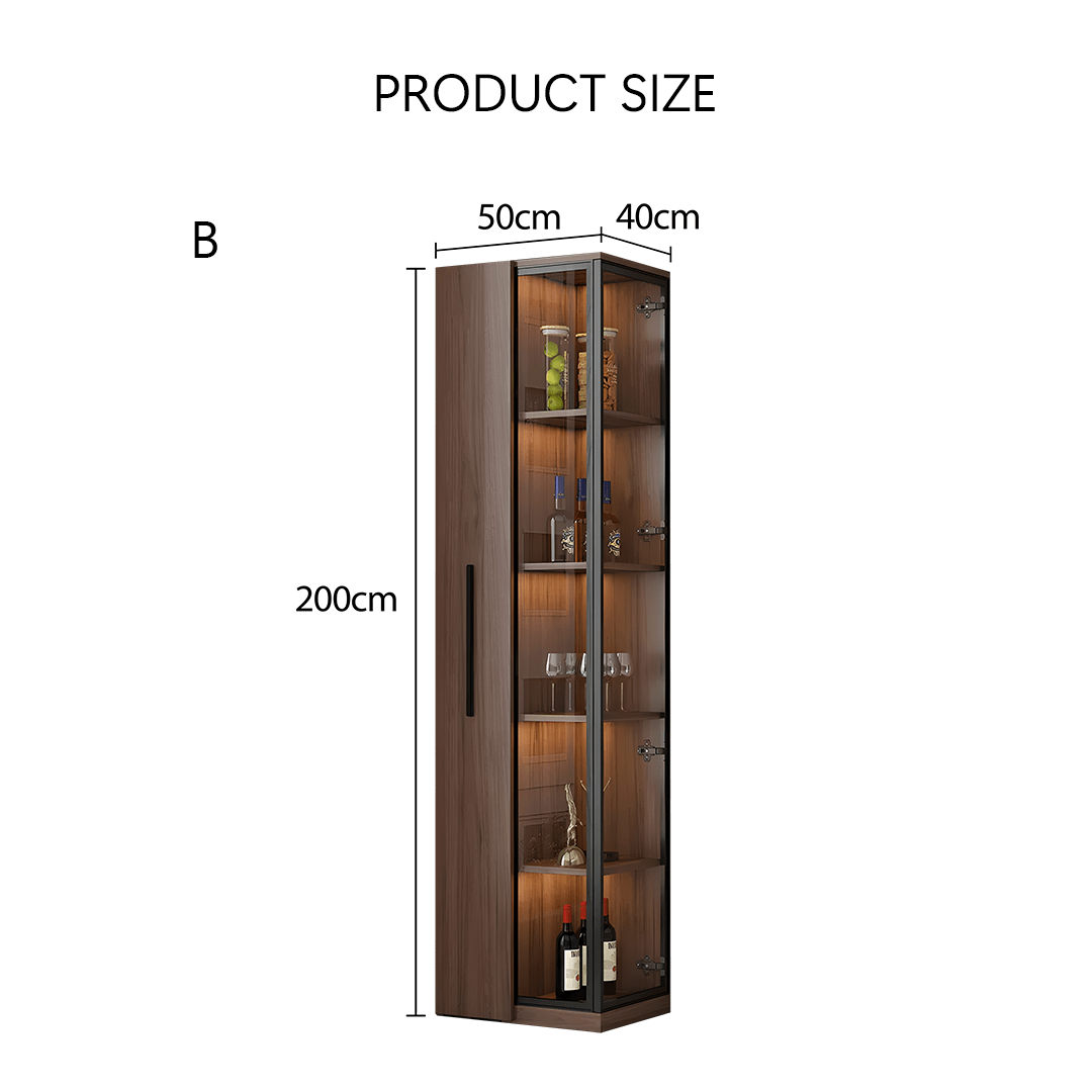 Wavecrest Cocktail Cabinet, Bar With Doors, Wood - Miola