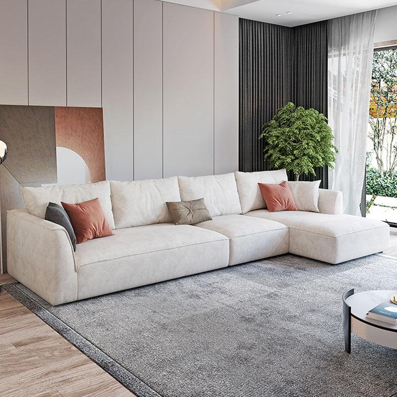 R77 Dexter Two Seater Corner Sofa, Leathaire - Miola