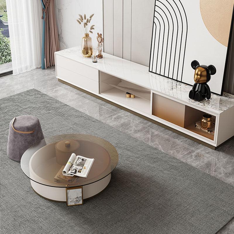 Sogo Round Coffee Table, Rotatable With TV Stand - Miola