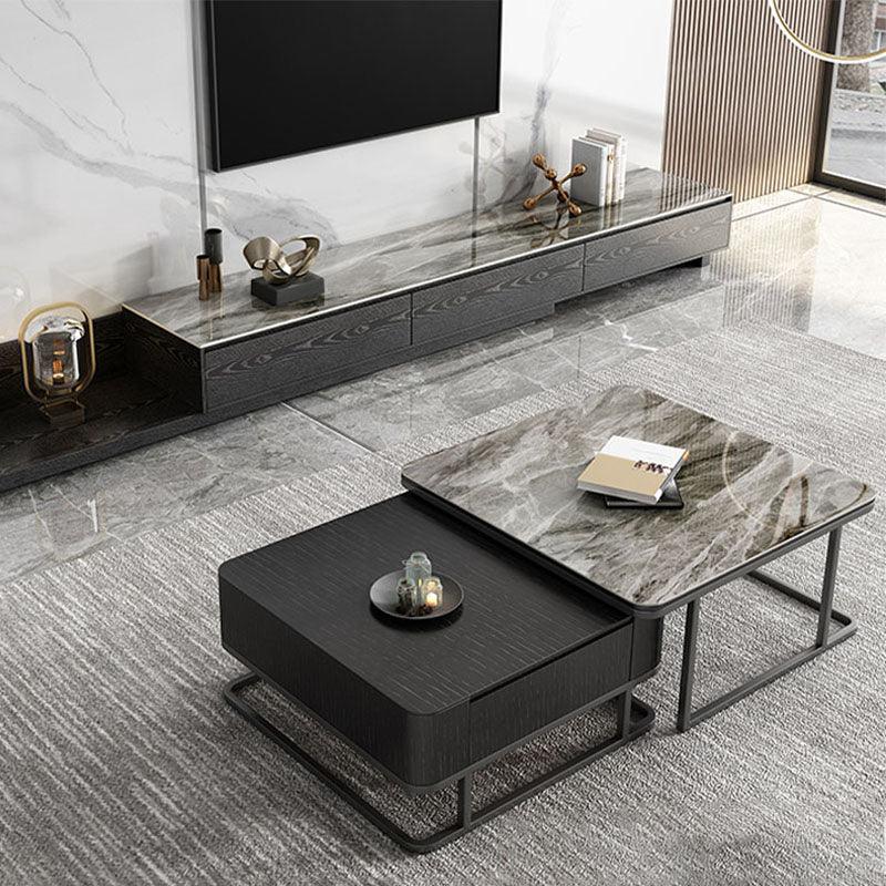 Nathan TV Stand, Sintered Stone - Miola