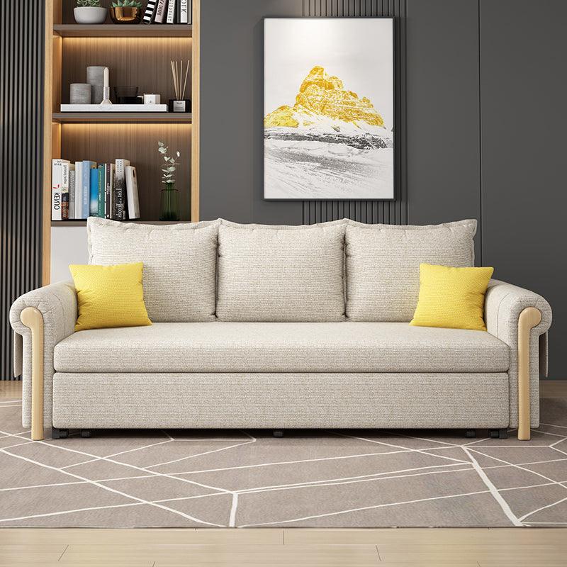 Braylene Two Seater Sofa Bed, Linen - Miola