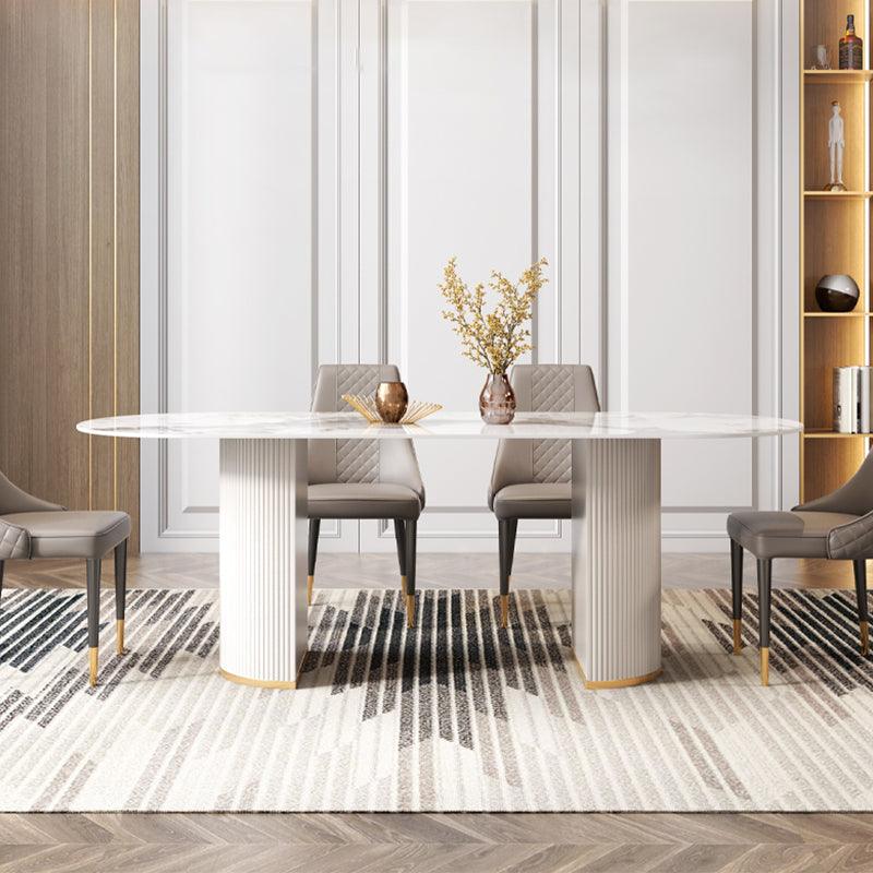 Costanza Dining Table, Sintered Stone, White - Miola