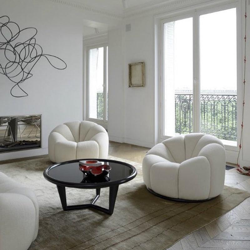 Arsav Pumpkin Armchair, White Boucle - Miola