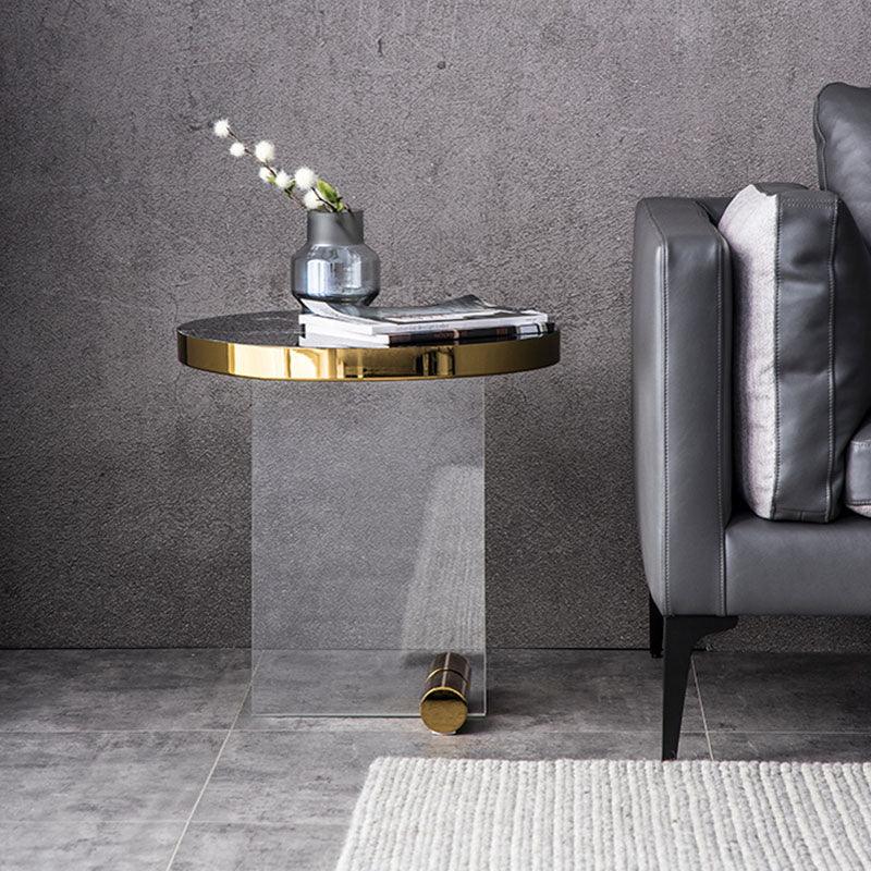 Caldera Round Side Table, Acrylic - Miola