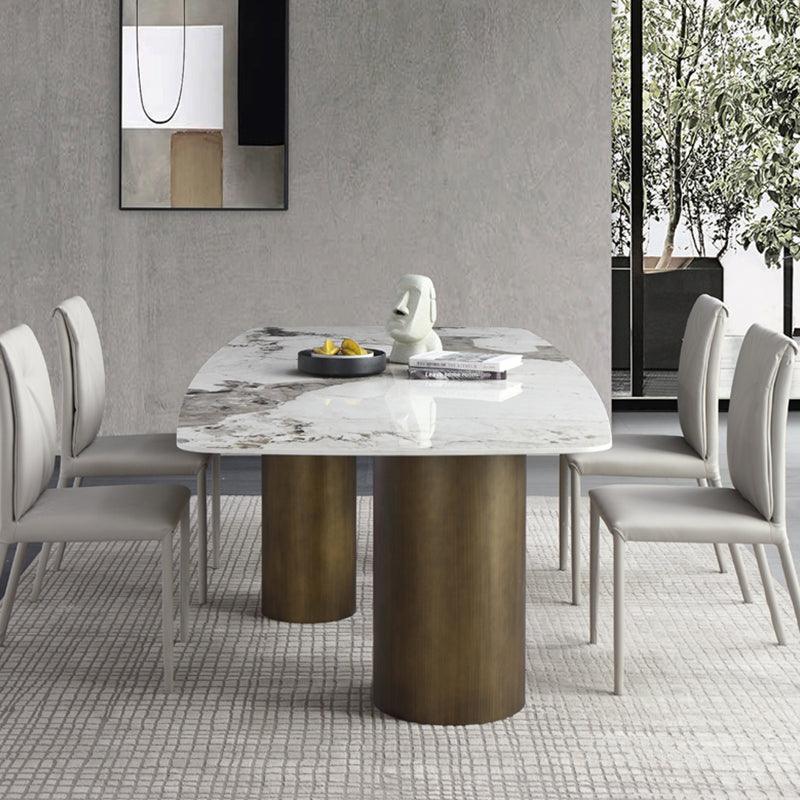 Mira Dining Table, Gold Base - Miola