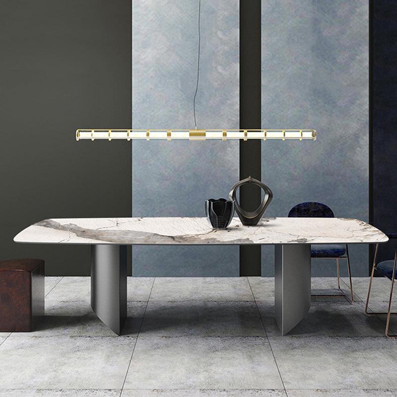 Nala Dining Table With Black Legs, Sintered Stone - Miola