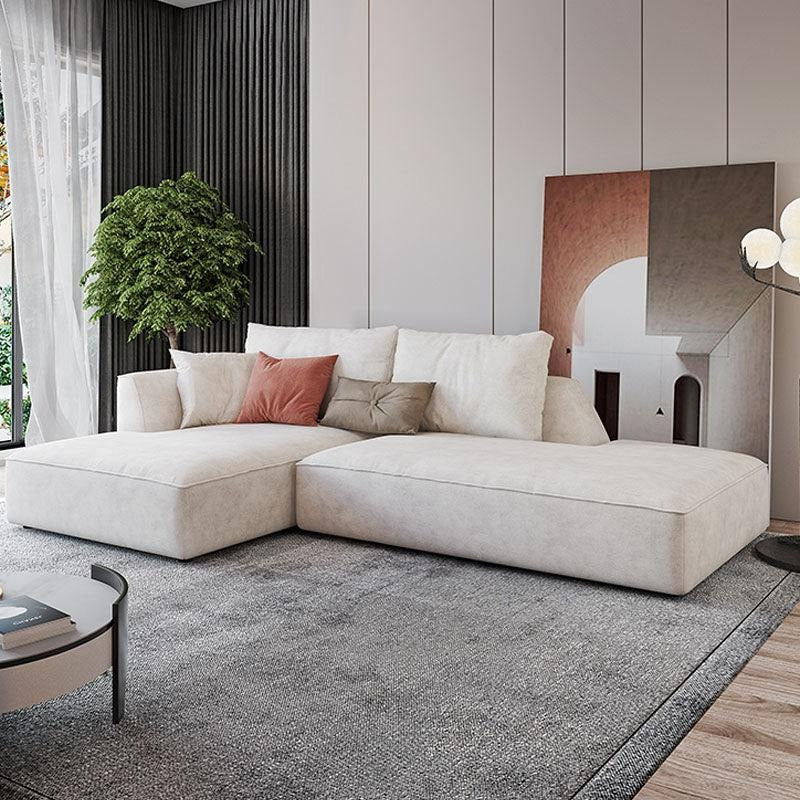 R77 Dexter Two Seater Corner Sofa, Leathaire - Miola