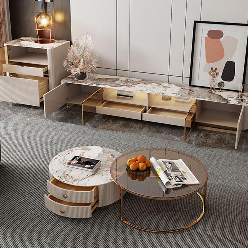 Eden II Living Room Coffee Table Set, TV Stand - Miola