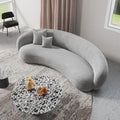 Romelia Three Seater Curved Sofa, Velvet - Miola