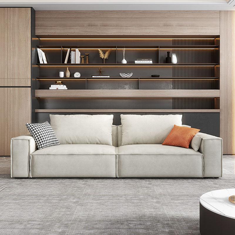 R67 Anselm Three Seater Sofa, Leathaire - Miola