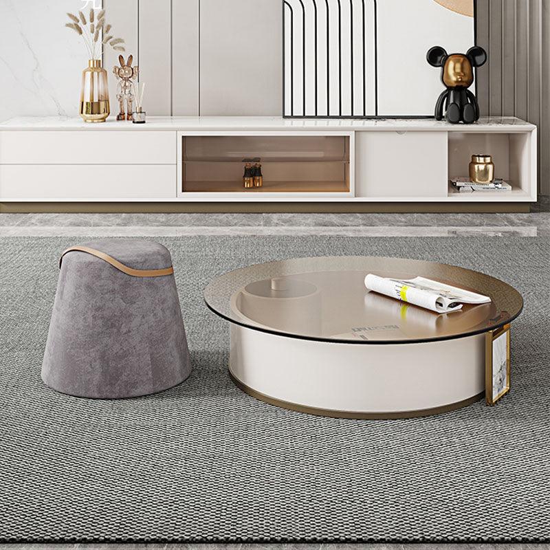 Sogo Round Coffee Table, Rotatable With TV Stand - Miola