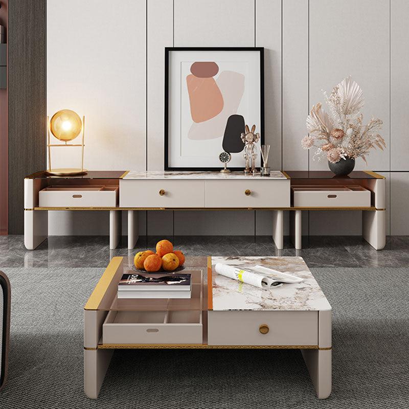 Coz Regid Square Coffee Table With TV Stand - Miola